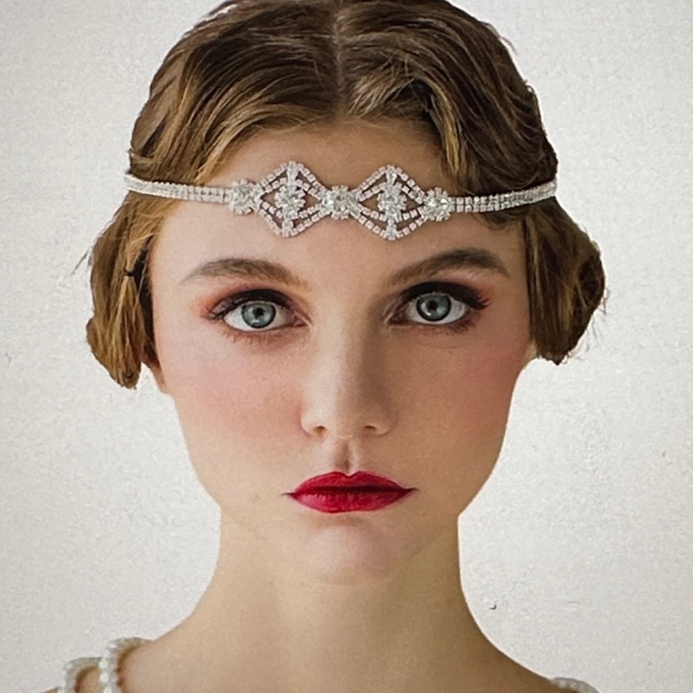 Women’s headband silver rhinestone headband